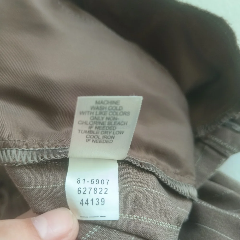 J.Jill women's dress pants size 6 brown with stripes straight legs pockets offic